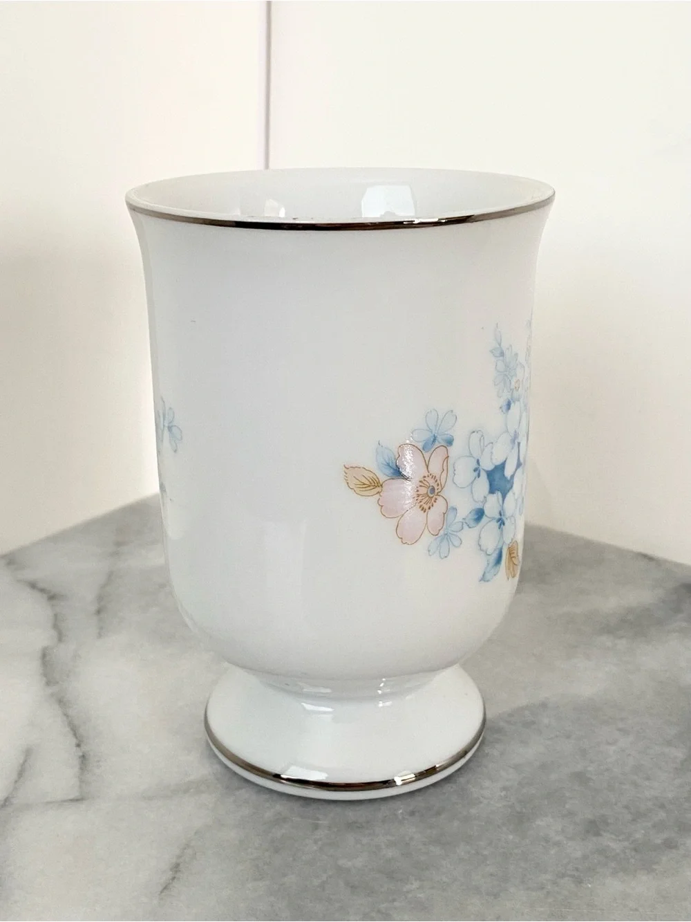 Vintage FANCI FLORAL Blue Morn Mug